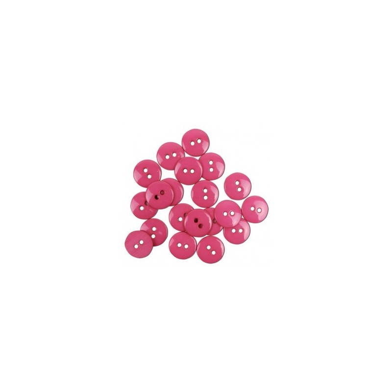 Sortido Botoes Colors 15 mm (20 unds.) by Efco - Bright Pink