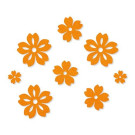 Sticker felt blooms assorted orange ø 17 / 32 / 43