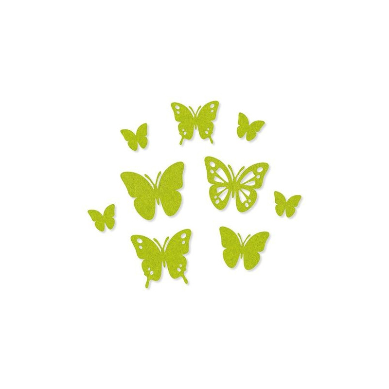Sticker felt butterflies assorted turquoise 20 / 3