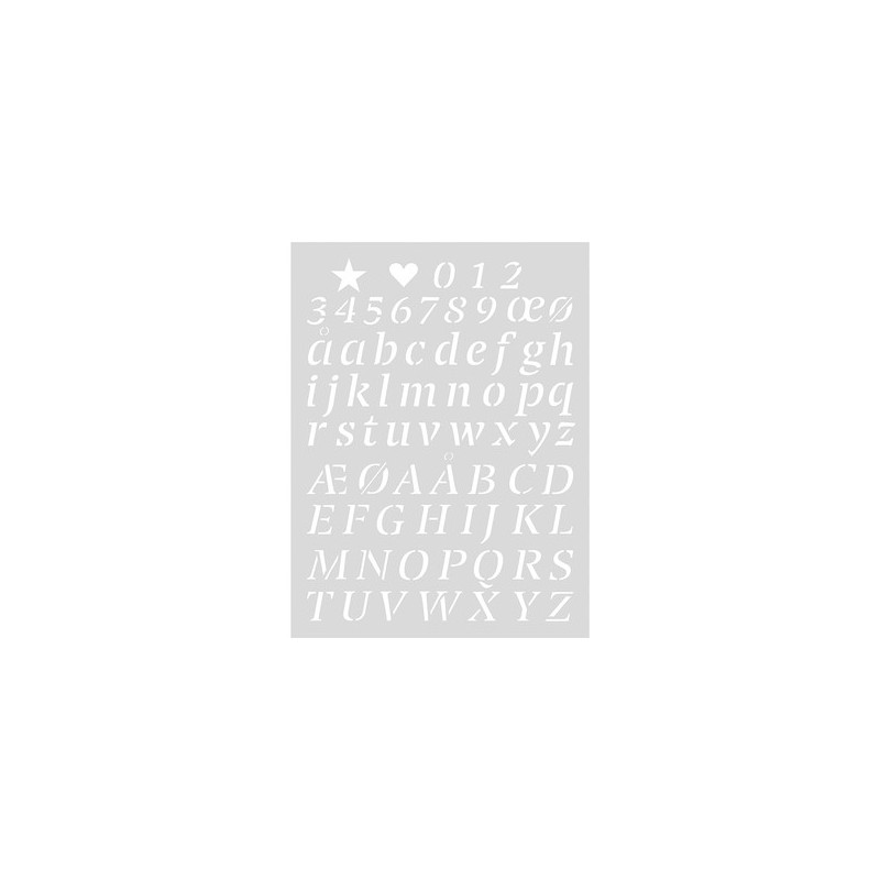 Stencil Autocolante Médio 18,5x24,5 cm - Letras 2
