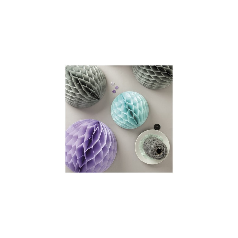 HONEYCOMB PAPER BALLS, PASTEL 3 PCS, 30 CM / 25 CM