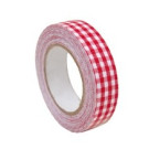 Fita de Tecido Axadrezada Vermelho e Branco by Rico Design