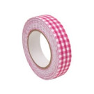 Fabric Tape Checkered Pink & White by Rico Design