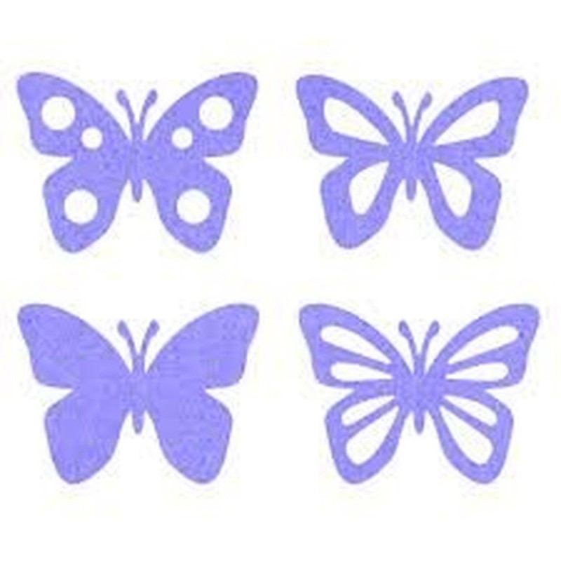 Lilac Felt Butterfly Assortment (8 unts.) by Efco