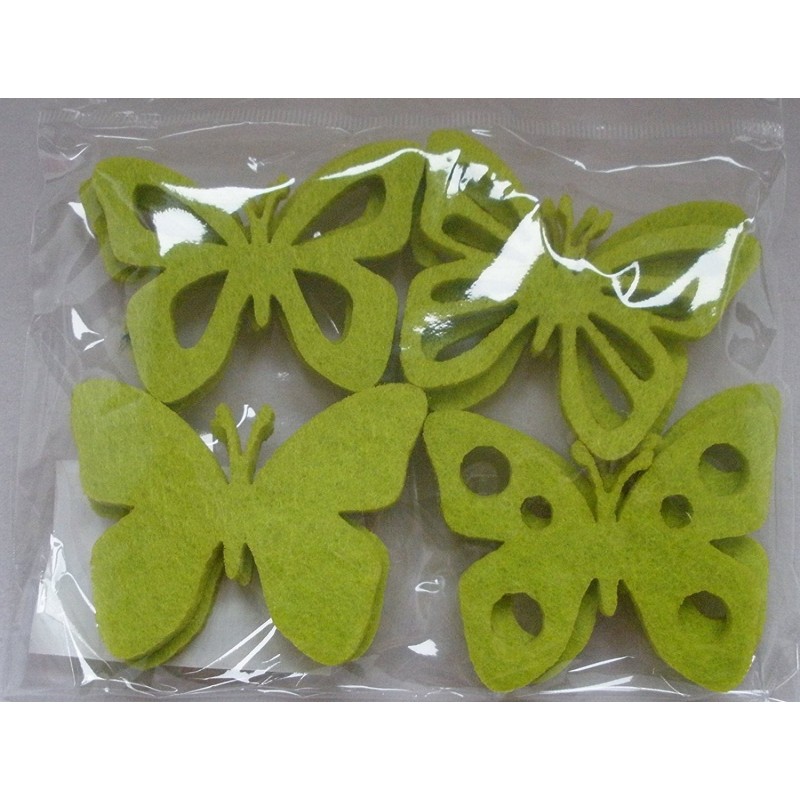Green Felt Butterfly Assortment (8 unts.) by Efco