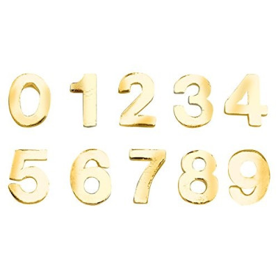Candle Ornaments - 0-9 Numbers Gold by Efco