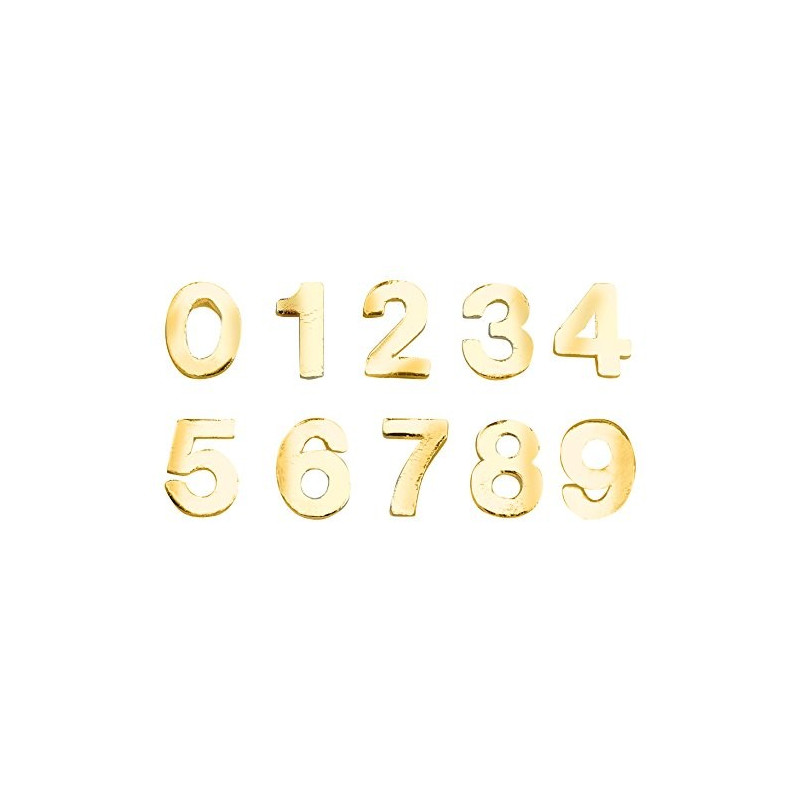 Candle Ornaments - 0-9 Numbers Gold by Efco