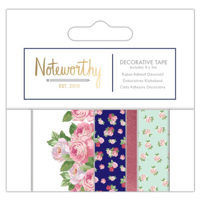 Decorative Tape (4 unds) Graphic Florals by Noteworthy