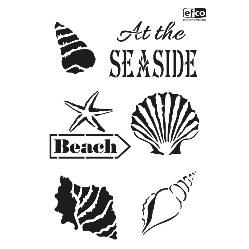 Stencil At the Seaside DIN A4 6 parts by Efco