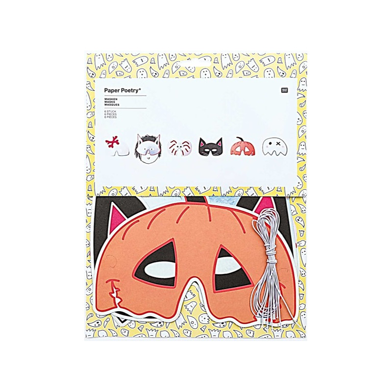 Set of 6 Halloween Masks