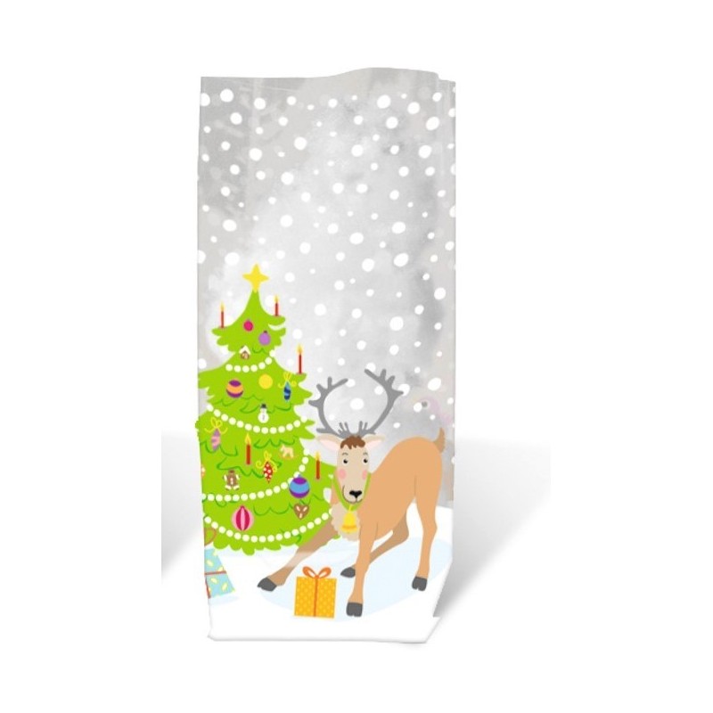 Set of 10 Candy Bags Large Reindeers