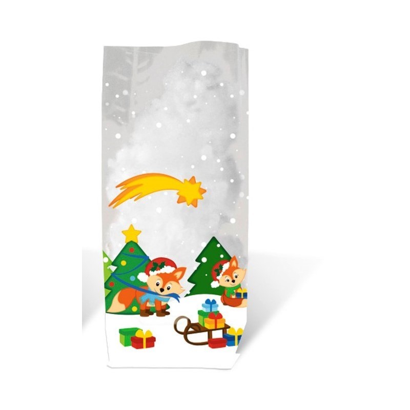 Set of 10 Candy Bags Large Foxes