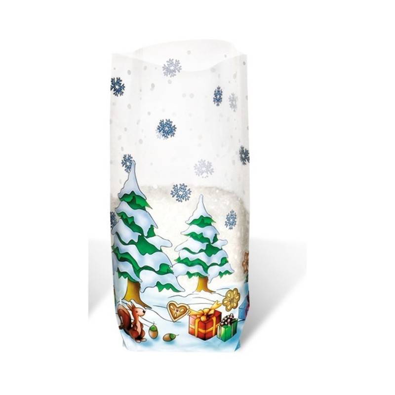 Set of 10 Candy Bags Large Christmas in the Snow
