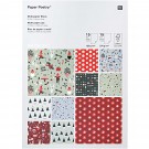 Pad w/ 30 Decorated Cardboard Paper Sheets Jolly Christmas Classic