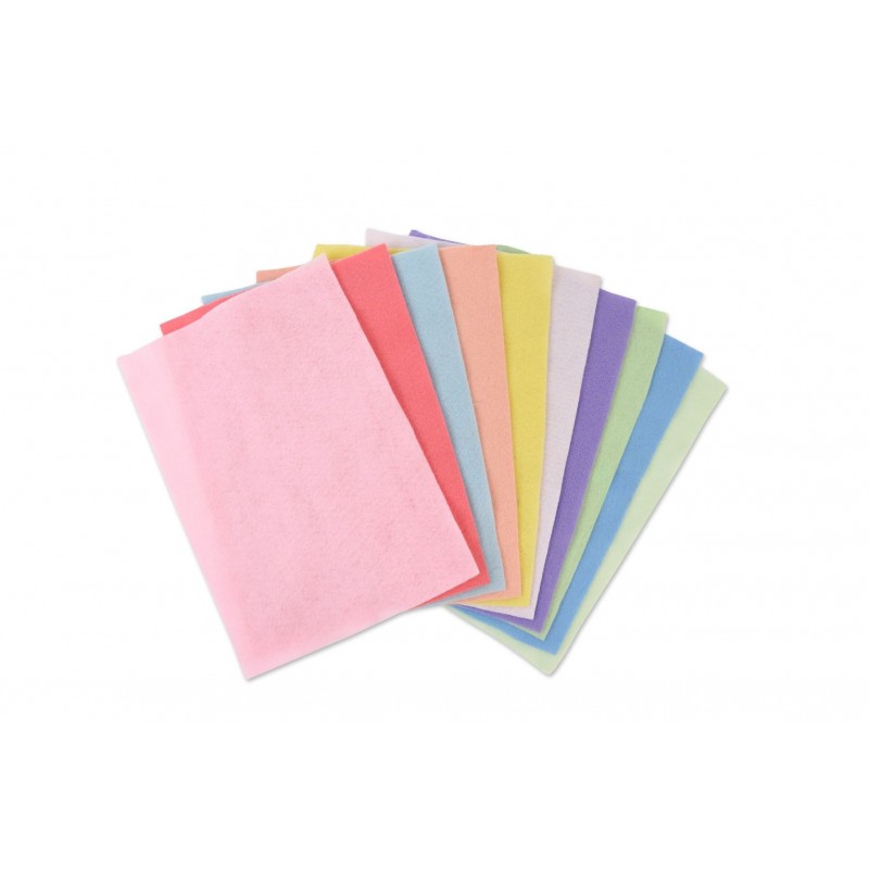 10 Felt Sheets (10 colours pastels)