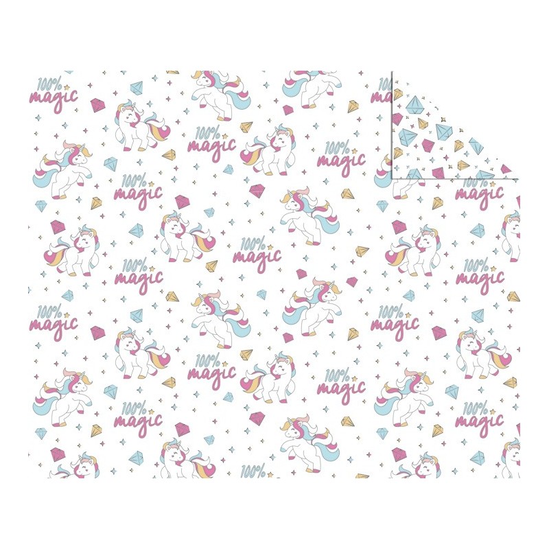 Double Sided Cardboard (19 1/2" x 26 4/5") Unicorns and Diamonds