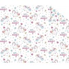 Double Sided Cardboard (19 1/2" x 26 4/5") Unicorns and Diamonds