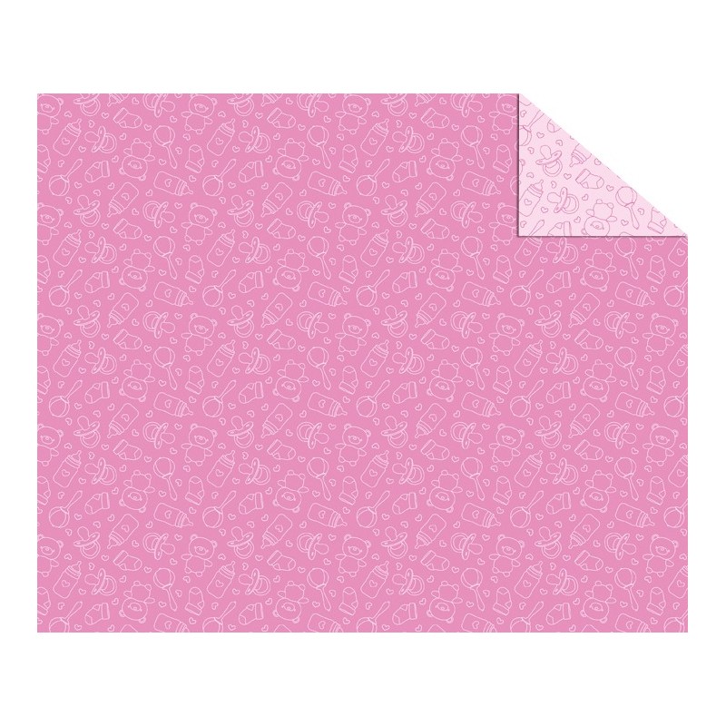 Cartolina Dupla Face (49,5 x 68 cm) Ursos Rosa