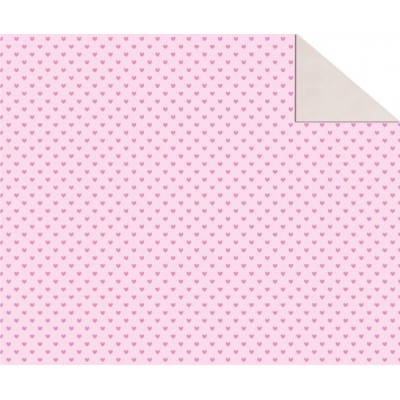 Cartolina Dupla Face (49,5 x 68 cm) Corações Rosa