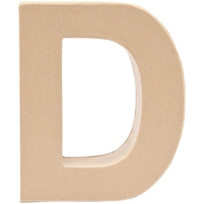 Letra de Cartón "D" 17 cm