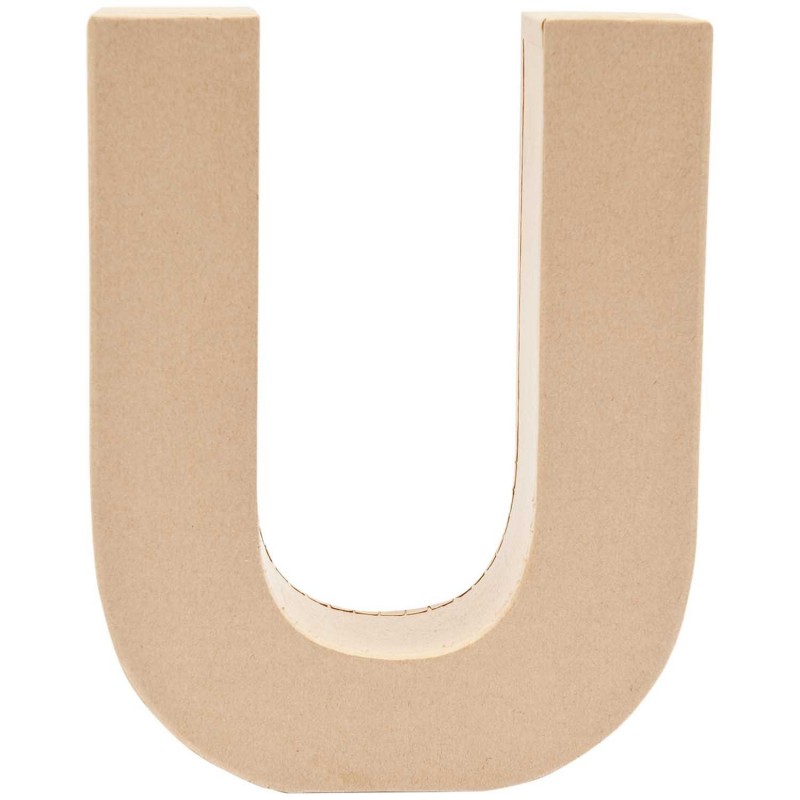 Letra de Cartón "U" 17 cm