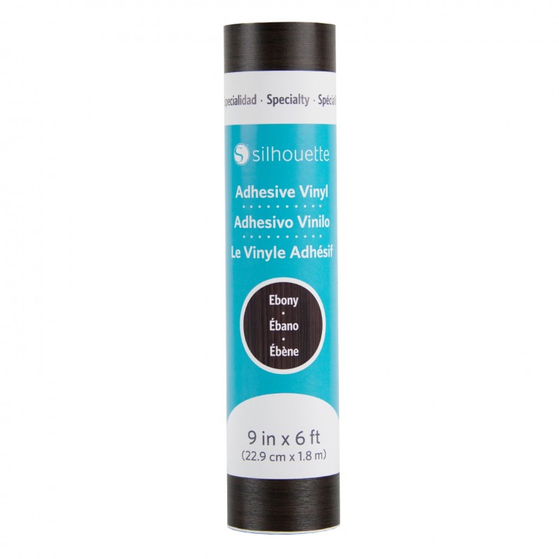 Rolo Vinil Madeira c/ Adesivo Permanente - Ébano