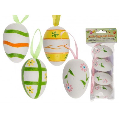 Set of 4 Easter Eggs w/ Ribbon