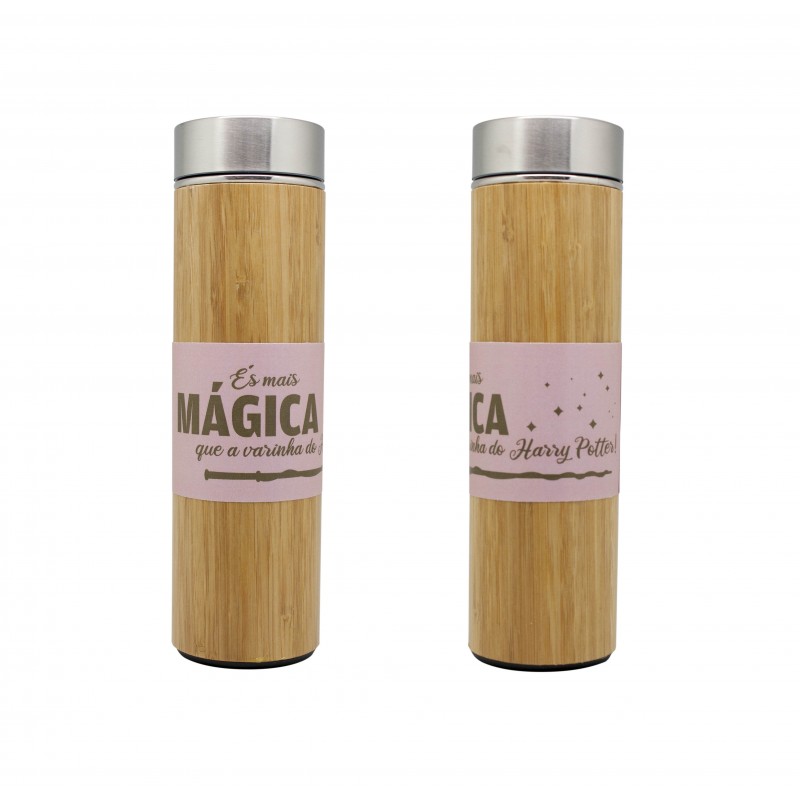 Bamboo Bottle w/ Removable Personalized Strip