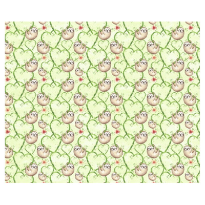 Double Sided Cardboard (19 1/2" x 26 4/5") Flowers and Sloths
