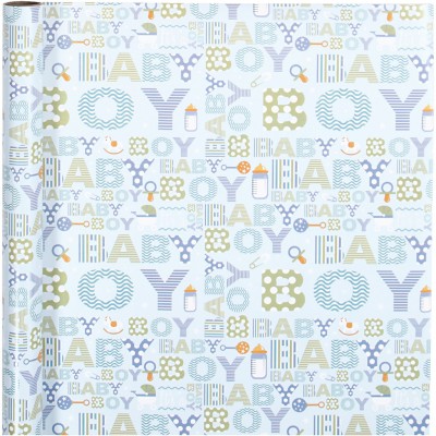 Gift Wrapping Paper Blue Baby