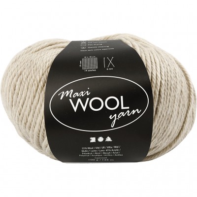 125 m Wool Yarn - Sand