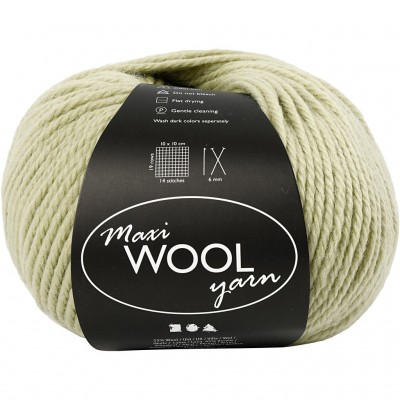 125 m Wool Yarn - Light Green