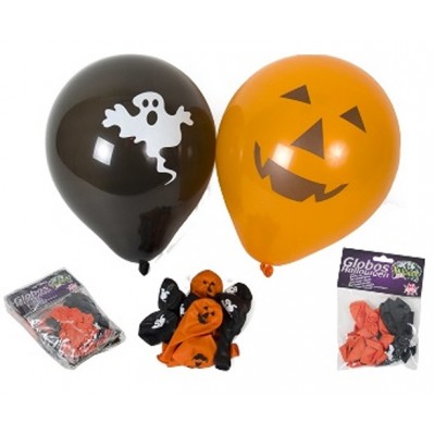 Conj. 12 Globos de Halloween