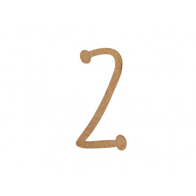 Number "2" MDF