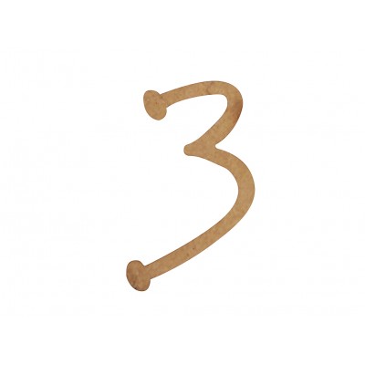 Number "3" MDF