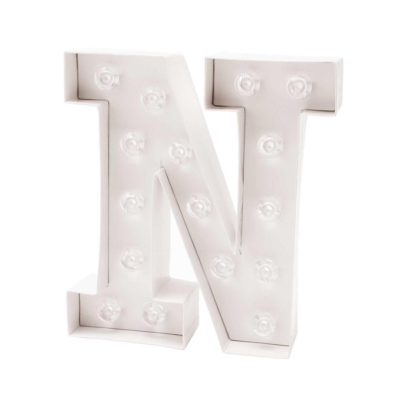 Letra Luminosa 20cm com Led N  by Rico Design