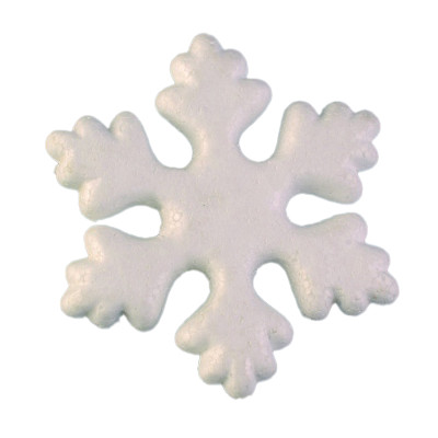 Polystyrene form snowflakes...