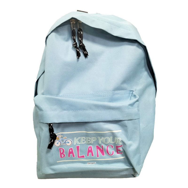 Blue School Backpack Bicycle