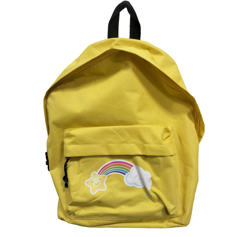 Rainbow Yellow School Backpack