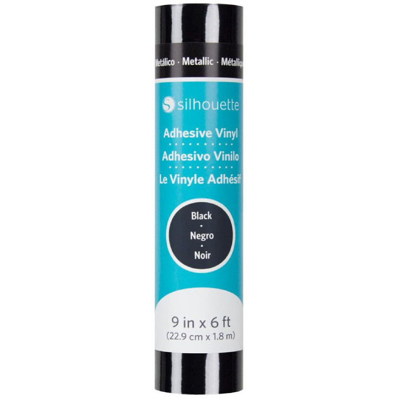 Metallic Vinyl w/ Permanent Adhesive - Black Metallic Vinyl w/ Permanent Adhesive - Black