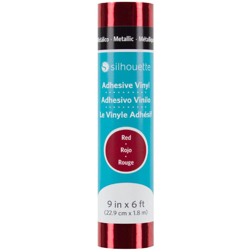 Vinil Metálico c/ Adesivo Permanente - Vermelho Vinil Metálico c/ Adesivo Permanente - Vermelho
