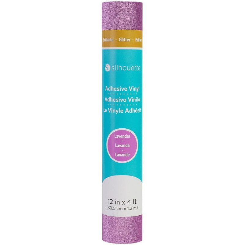 Glitter Vinyl w/ Permanent Adhesive - Lavender Glitter Vinyl w/ Permanent Adhesive - Lavender